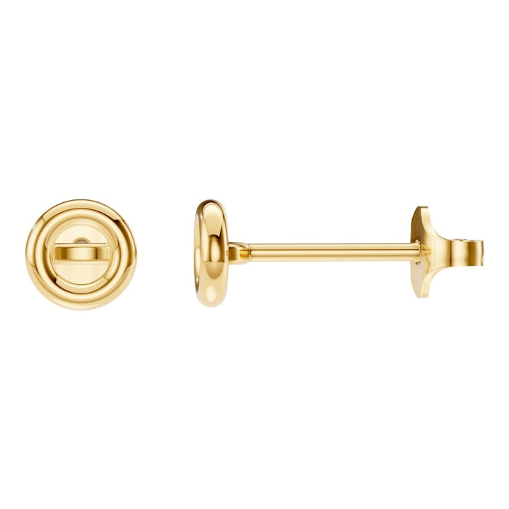 Solitaire Stud Earrings Mounting - Round 3.3-3.7mm