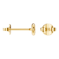 EA-5172 Yellow Gold Earrings UNSET - Side View