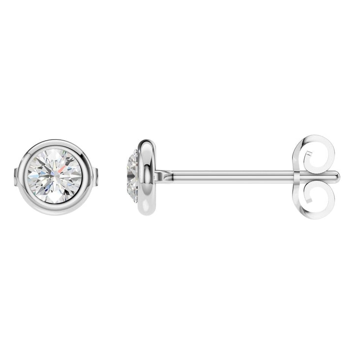 Solitaire Stud Earrings Mounting - Round 4mm