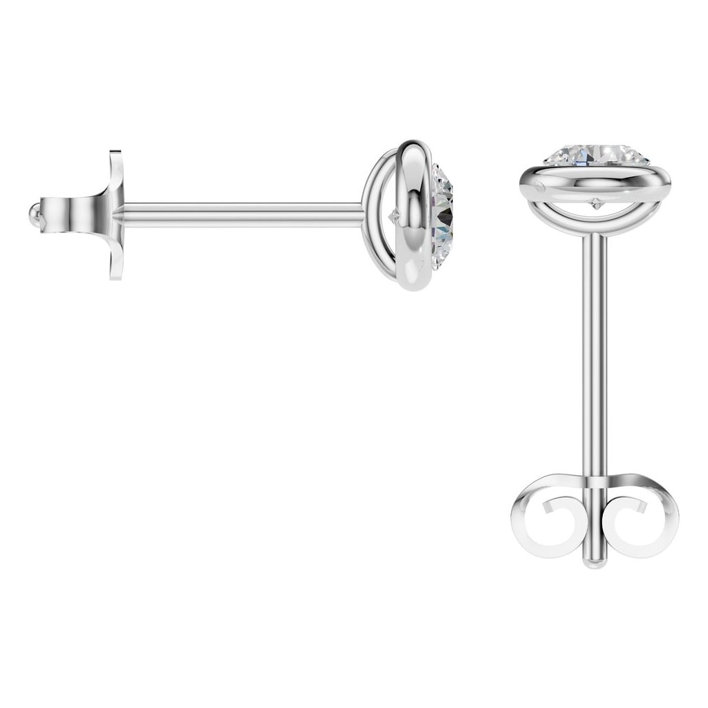 EA-5172 White Gold Earrings SET - BACK