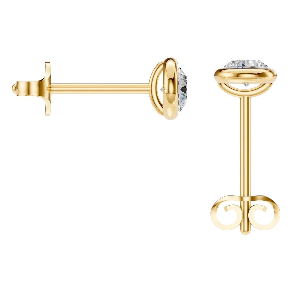 EA-5172 Yellow Gold Earrings SET - BACK