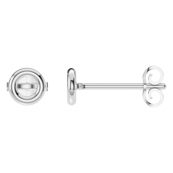 Solitaire Stud Earrings Mounting - Round 4mm