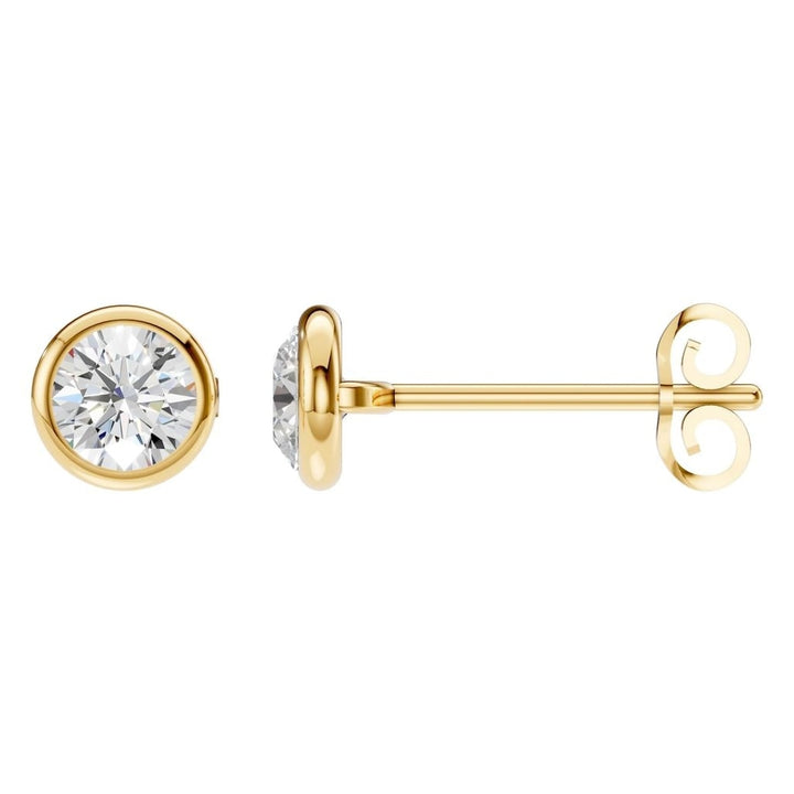 Solitaire Stud Earrings Mounting - Round 4.3-4.7mm