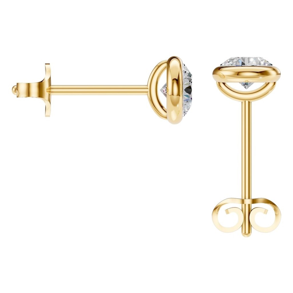 EA-5172 Yellow Gold Earrings SET - BACK