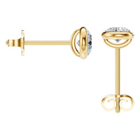 EA-5172 Yellow Gold Earrings SET - BACK