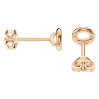 EA-5172 Rose Gold Earrings UNSET - Side View