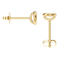 EA-5172 Yellow Gold Earrings UNSET - BACK