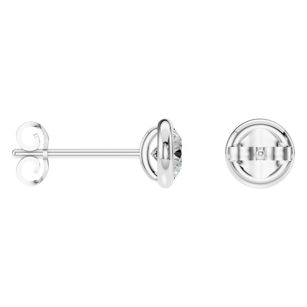 EA-5172 White Gold Earrings SET - ANGLE