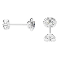 EA-5172 White Gold Earrings SET - Side View