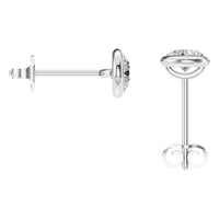 EA-5172 White Gold Earrings SET - BACK