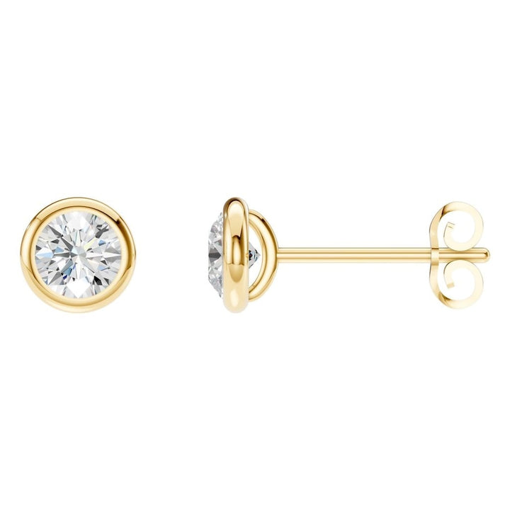 Solitaire Stud Earrings Mounting - Round 4.6mm