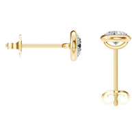 EA-5172 Yellow Gold Earrings SET - BACK