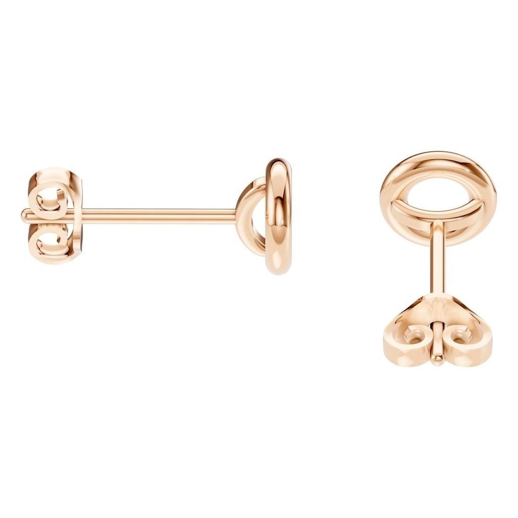 EA-5172 Rose Gold Earrings UNSET - Side View
