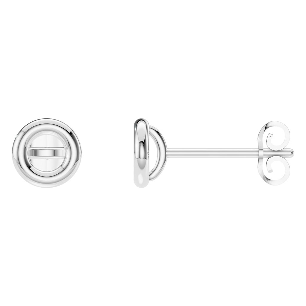 EA-5172 White Gold Earrings UNSET - Main View