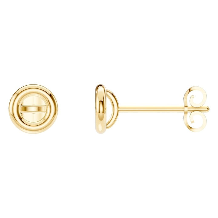 Solitaire Stud Earrings Mounting - Round 4.6mm