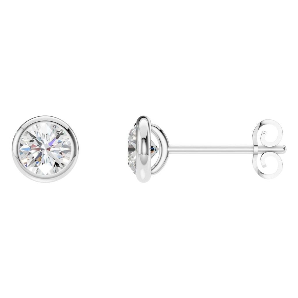 EA-5172 White Gold Earrings SET - Main View