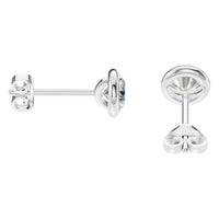 EA-5172 White Gold Earrings SET - Side View