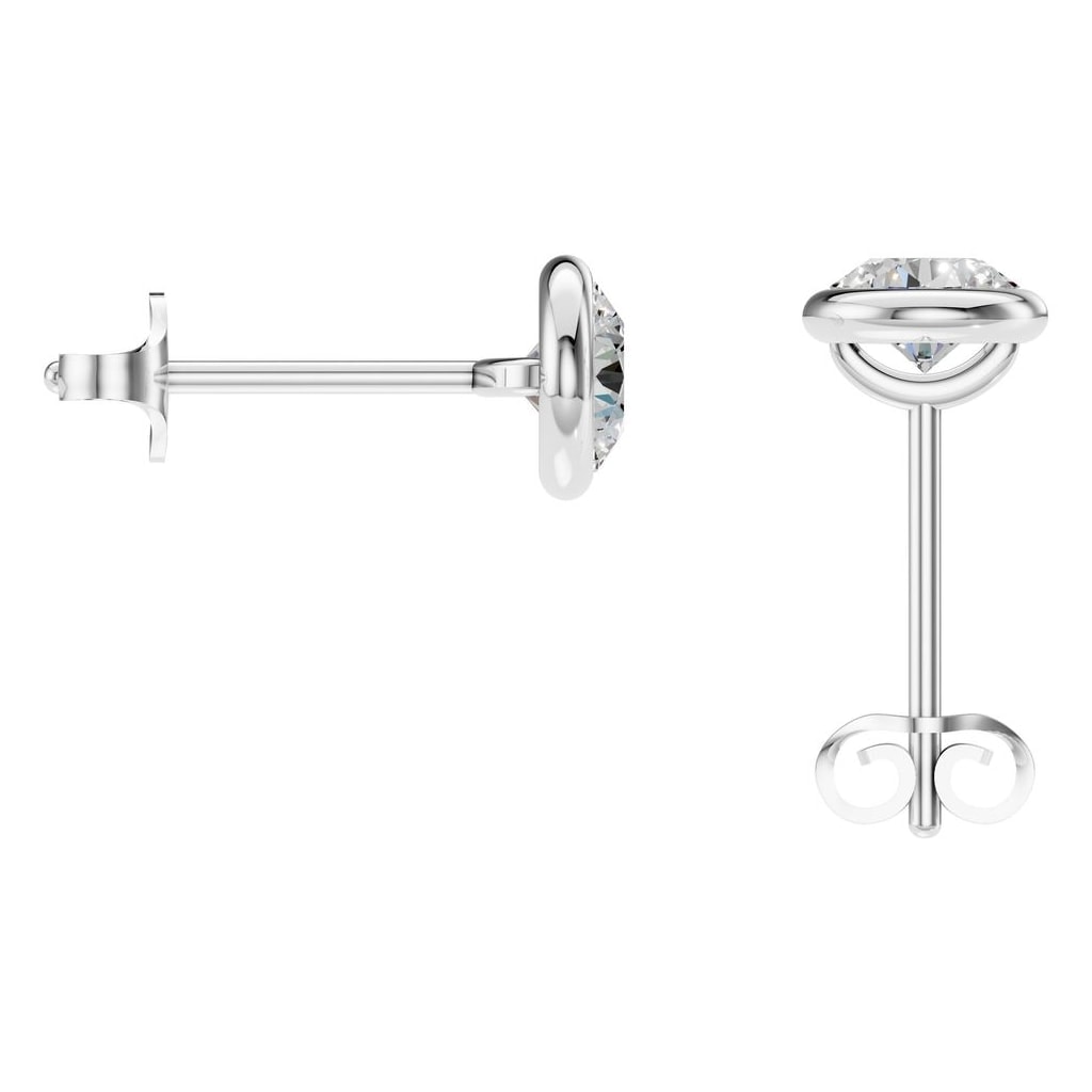 EA-5172 White Gold Earrings SET - BACK
