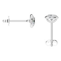 EA-5172 White Gold Earrings SET - BACK