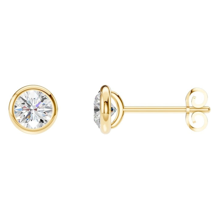 Solitaire Stud Earrings Mounting - Round 5mm