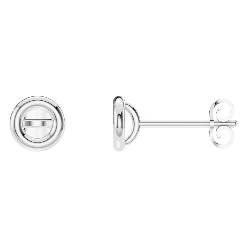 EA-5172 White Gold Earrings UNSET - Main View