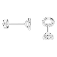 EA-5172 White Gold Earrings UNSET - Side View