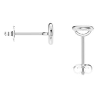 EA-5172 White Gold Earrings UNSET - BACK