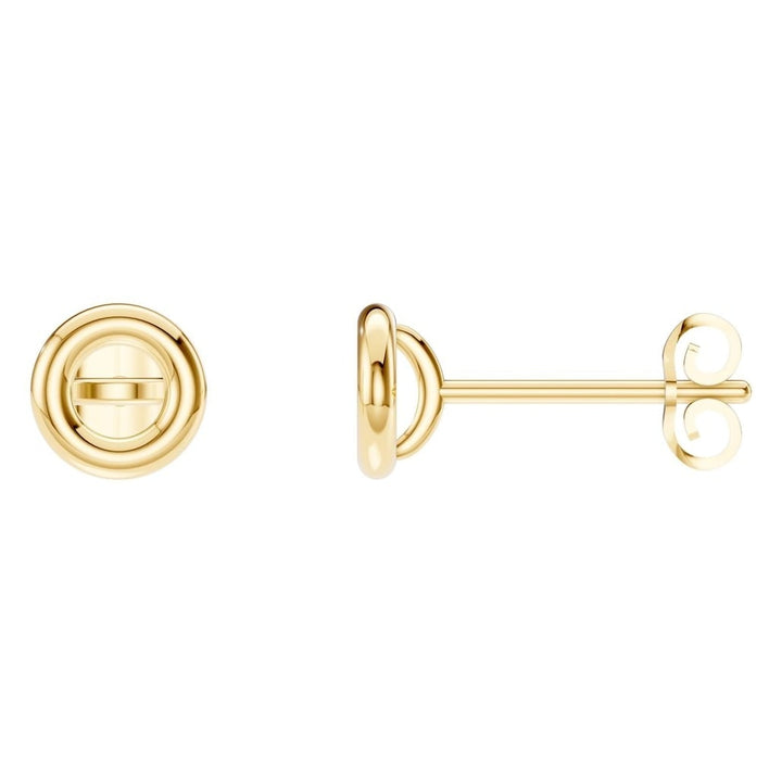 Solitaire Stud Earrings Mounting - Round 5mm