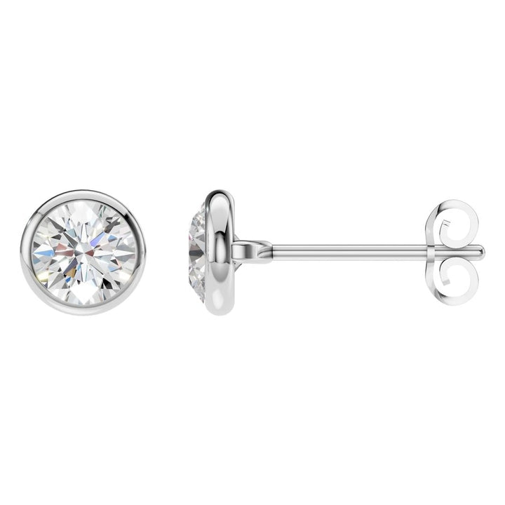Solitaire Stud Earrings Mounting - Round 5.75mm