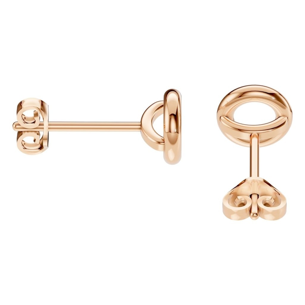 EA-5172 Rose Gold Earrings UNSET - Side View