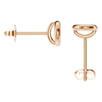 EA-5172 Rose Gold Earrings UNSET - BACK