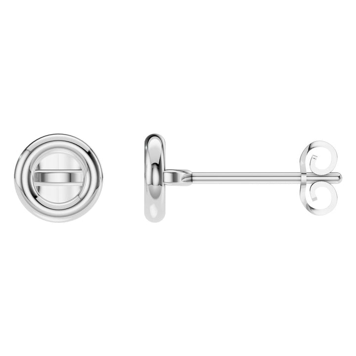 Solitaire Stud Earrings Mounting - Round 5.75mm