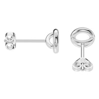 EA-5172 White Gold Earrings UNSET - Side View