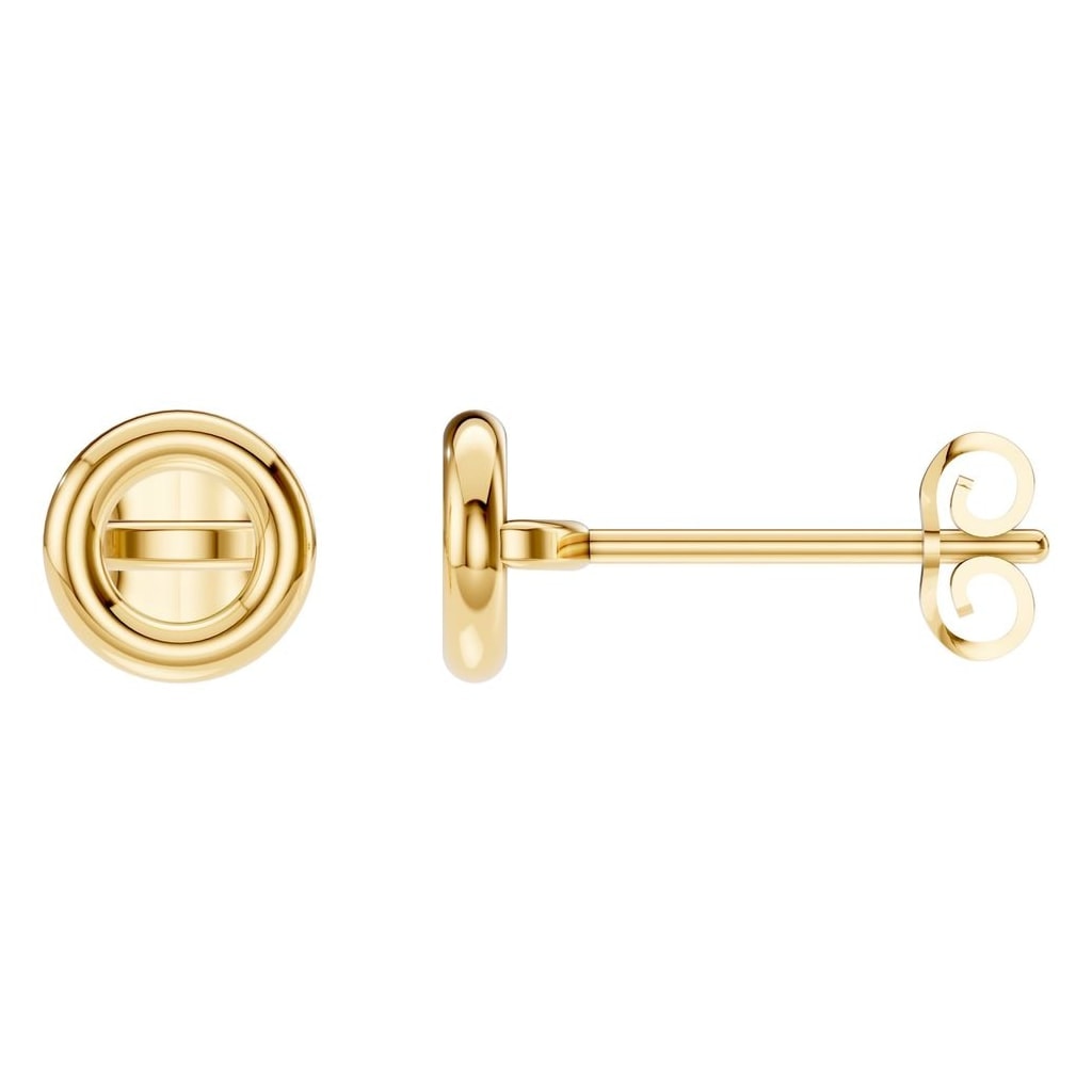 EA-5172 Yellow Gold Earrings UNSET - Main View
