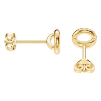 EA-5172 Yellow Gold Earrings UNSET - Side View