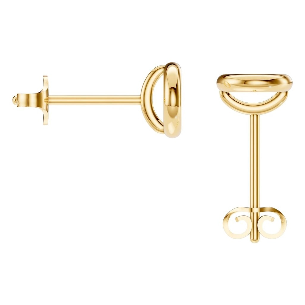 EA-5172 Yellow Gold Earrings UNSET - BACK