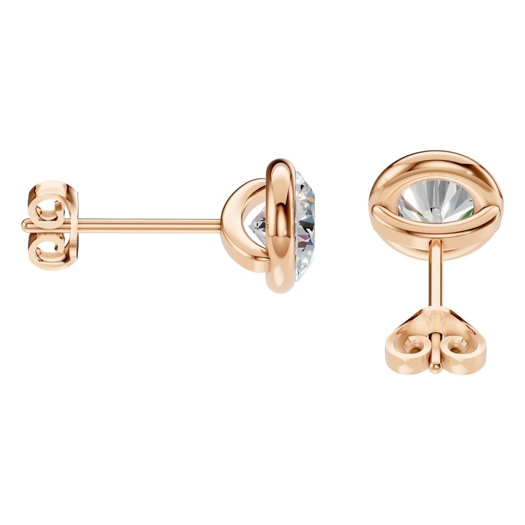 EA-5172 Rose Gold Earrings SET - Side View