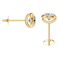 EA-5172 Yellow Gold Earrings SET - BACK