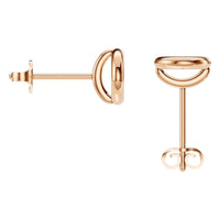 EA-5172 Rose Gold Earrings UNSET - BACK