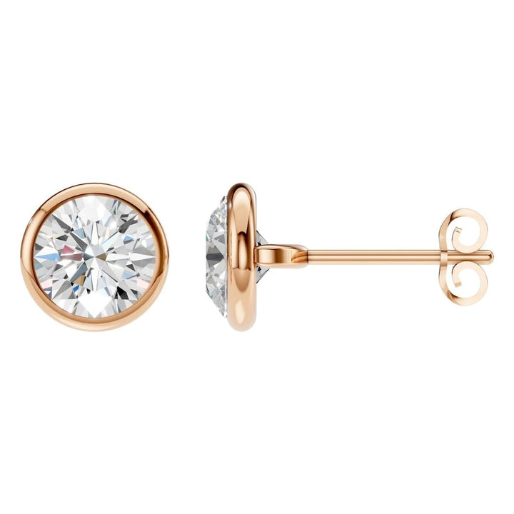 Solitaire Stud Earrings Mounting - Round 7.2mm