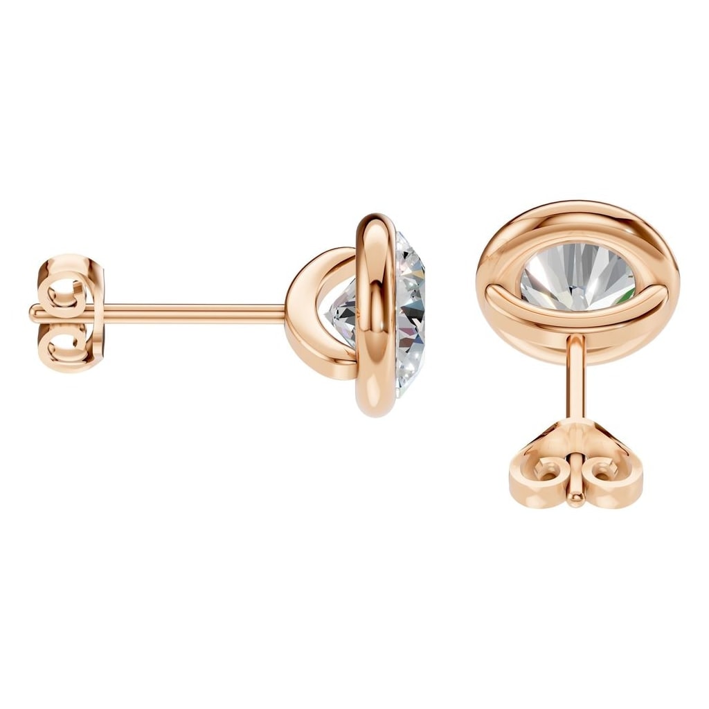 EA-5172 Rose Gold Earrings SET - Side View