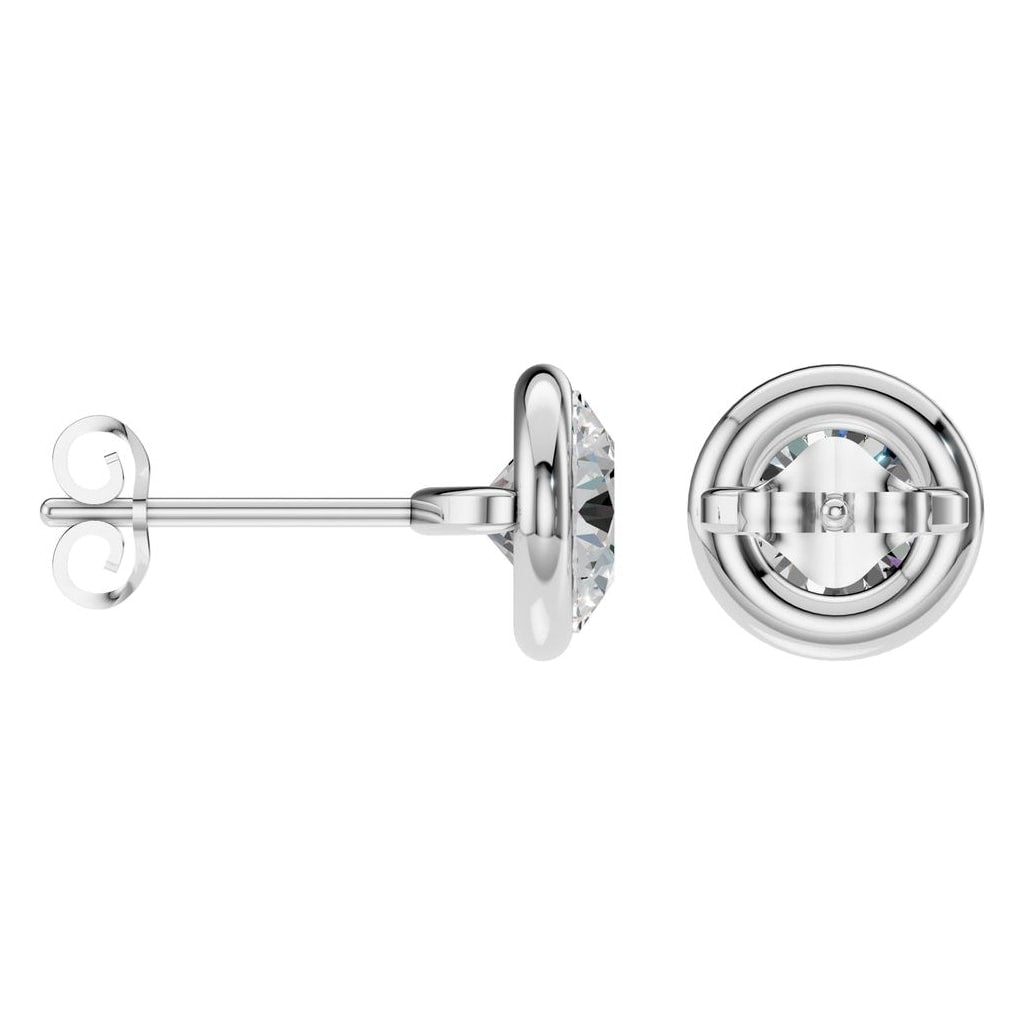 EA-5172 White Gold Earrings SET - ANGLE