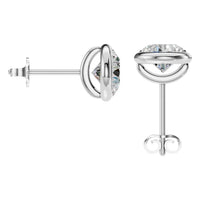 EA-5172 White Gold Earrings SET - BACK