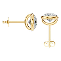 EA-5172 Yellow Gold Earrings SET - BACK