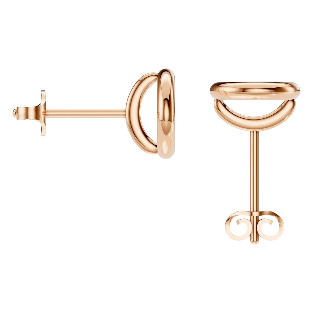 EA-5172 Rose Gold Earrings UNSET - BACK