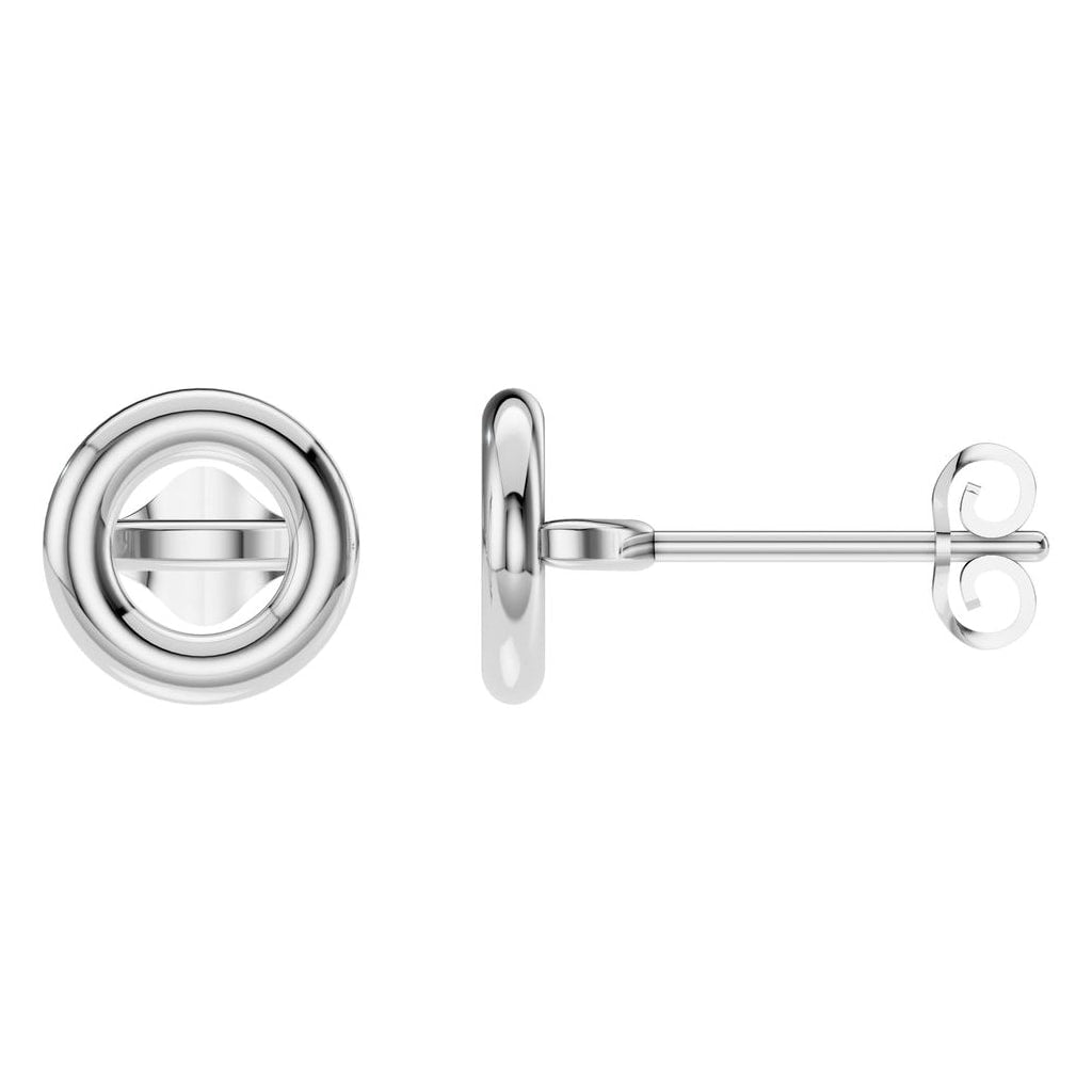 EA-5172 White Gold Earrings UNSET - Main View