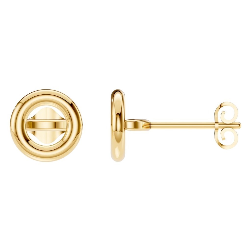 EA-5172 Yellow Gold Earrings UNSET - Main View