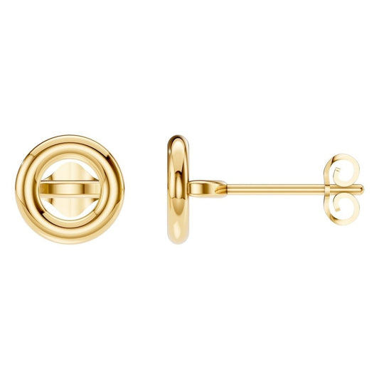 EA-5172 Yellow Gold Earrings UNSET - Main View