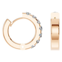 EA-5348 Rose Gold Earrings SET - Angle View