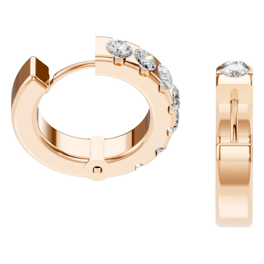 EA-5348 Rose Gold Earrings SET - Side View